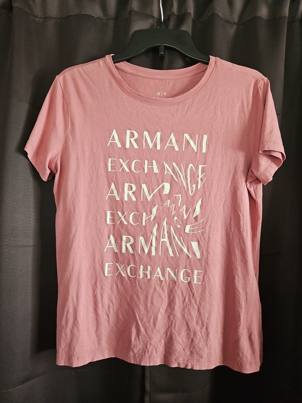 Armani Exchange Women’s Dusty Pink Logo Tee